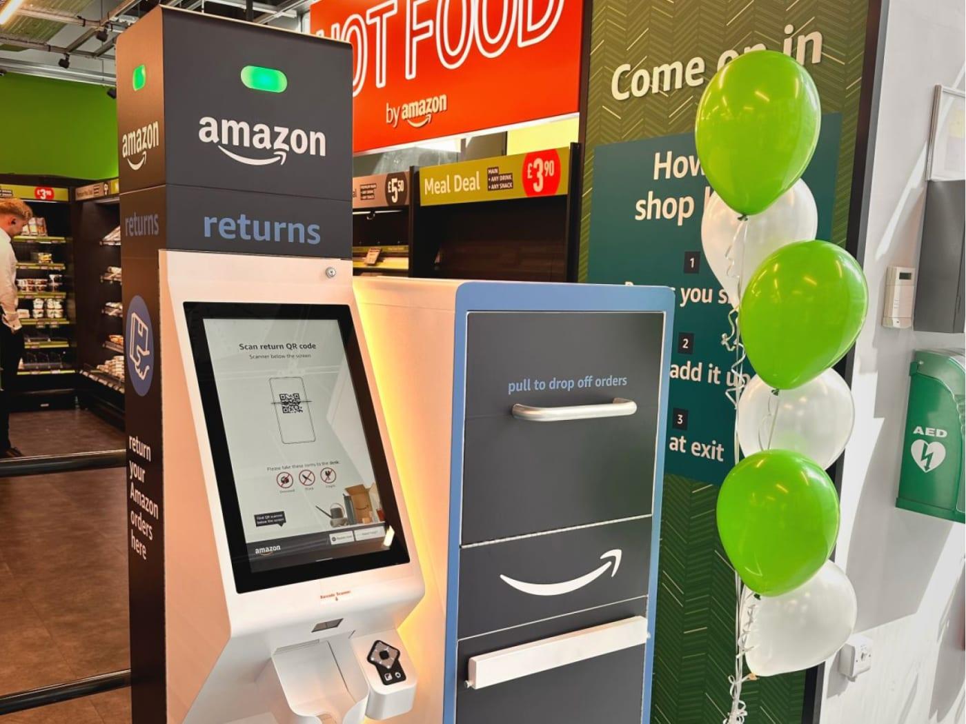 Amazon Returns Kiosk interface