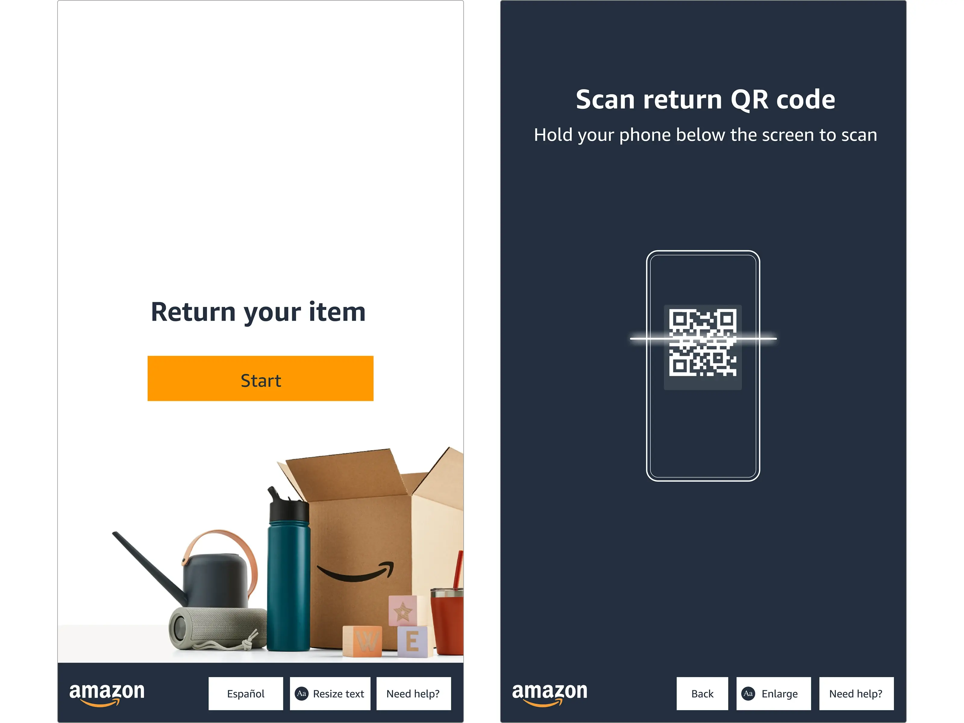 Redesigned multiple returns kiosk flow