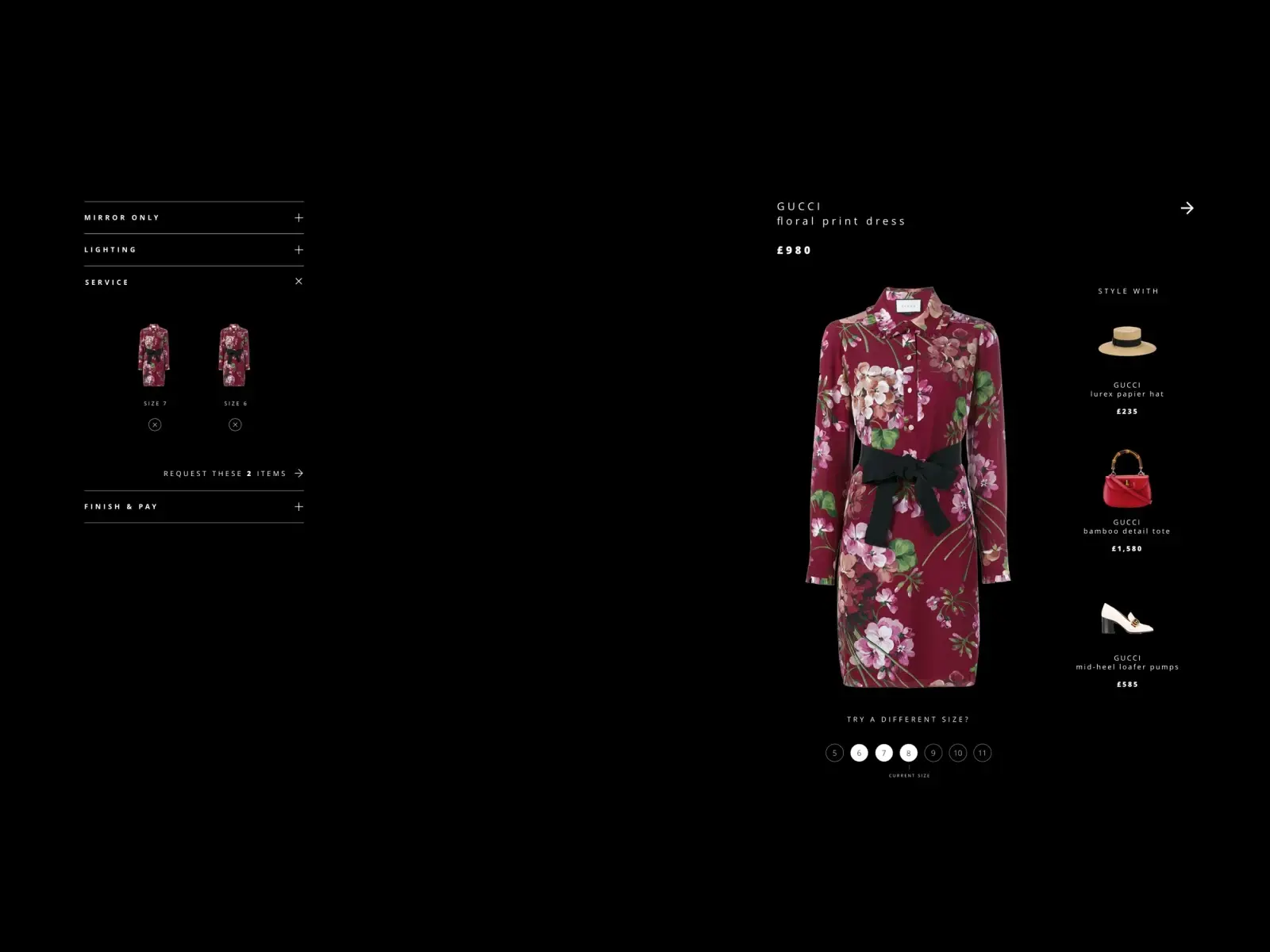 Farfetch mobile design system screens